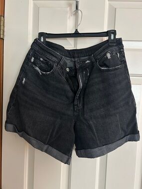 American Eagle Outfitters Black Distressed Jean Shorts
